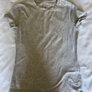 Abercrombie & Fitch Light Grey Essential Tuckable Baby Tee